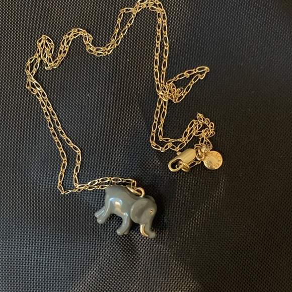J. Crew Jewelry - J. Crew Ceramic Elephant Pendant Long Necklace